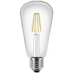 LED ST64 4W E27 470lm WW, Glas (klar)