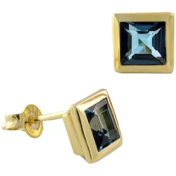 Acalee 70-1018-03 Topas-Ohrringe Gold 333 / 8K Stecker Topas London Blau