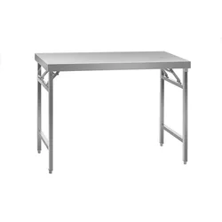 Edelstahl-Arbeitstisch - PREMIUM - 120 x 60 cm - 120 kg - klappbar - Royal Catering RCAT-120K