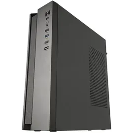 Tacens Anima Tacens ACSLIM500, MicroATX Slim Dual Horizontal oder Vertikal Design, TFX 500W Netzteil, Front mit Airflow-Gitter, Ultrakompakter Mini-Tower mit USB-C und USB 3.0, Schwarz