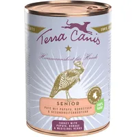 Terra Canis Senior 400g Dose Hundenassfutter 6 x 400 Gramm Pute, Papaya, Borretsch & Gesundheitskräuter