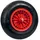 pro-bau-tec® Ersatzrad für Schubkarre Ø 40 cm rot/schwarz