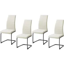 Hti-Living Esszimmerstuhl 4er Set Kunstleder Beige