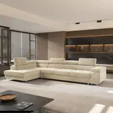 masseno Ecksofa VICENTE Polyester 2-Sitzer Creme