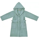 Wörner Kinderbademantel WÖRNER "Sterne" Gr. 86, blau (eisblau), L:60cm, Baumwoll-Webfrottier, Hausmäntel, mit Stickerei, mit Taschen, maschinenwaschbar, trocknergeeignet