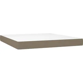 vidaXL Boxspringbett mit Matratze & LED Taupe 180x200 cm Stoff
