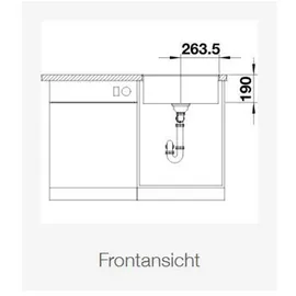 Blanco Subline 500-F anthrazit + Handbetätigung + InFino
