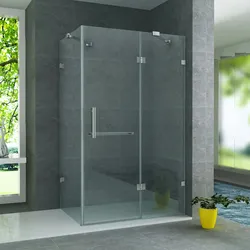 Belvit Duschkabine mit Pendeltür 8 mm ESG Glas mit Nano Beschichtung 80x120x195 cm