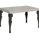 Paxon Cashmere Ausziehtisch 140/224x80cm mit anthrazitfarbenen Beinen - Grau