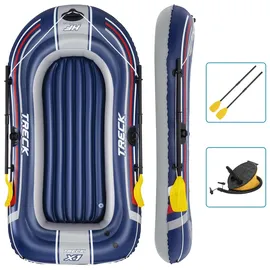 BESTWAY Schlauchboot mit Pumpe und Rudern Blau