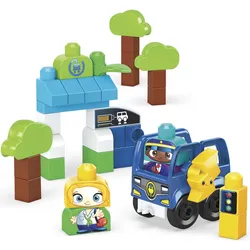 Mega Construx Bloks Green Town Aufladen & Fahren Bus Set HDX90, Bauspielzeug für Kleinkinder
