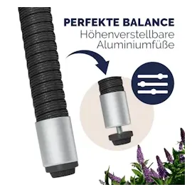 CASARIA Gartentisch Ø 80 x 74 cm schwarz