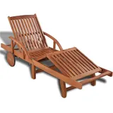 furnicato Sonnenliege 200 x 68 x 30-83 cm Braun