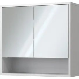 Vicco Badspiegelschrank Eliza, Weiß 70 x 65 cm mit 2 Türen