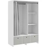 Homcom Kleiderschrank 105 x 160 x 48 cm Weiß
