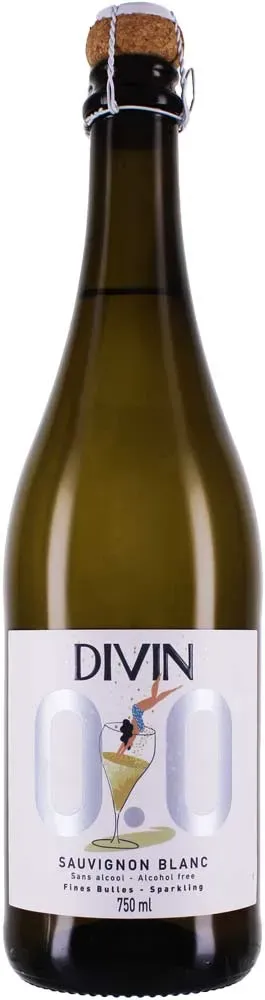 Divin alkoholfreie Weine  Divin Sauvignon Blanc Sparkling Blanc alkoholfreier Wein Sauvignon Blanc Frankreich