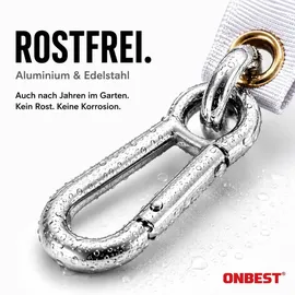 onbest Fahnenmast | mit Bodenhülse und Karabiner | 6,2 m | inklusive Deutschlandfahne | Partyfahne