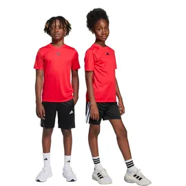 adidas Train Essentials 3-Streifen Set Kinder Jogginganzug, rot - 140