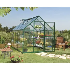 CANOPIA Hybrid Alu grün Polycarbonat 0,7 mm/Dach 4 mm 5,7 m2