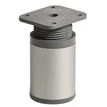 Hettich Möbelfuss Design 4,0 x 6,0 - 7,5 cm Silber/Grau