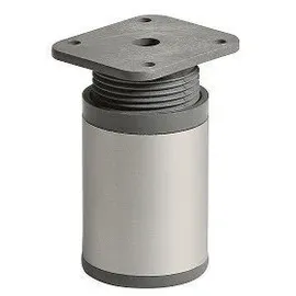 Hettich Möbelfuss Design 4,0 x 6,0 - 7,5 cm Silber/Grau