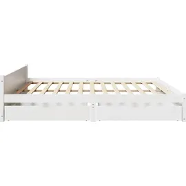 vidaXL Massivholzbett 180 x 200 cm Weiß