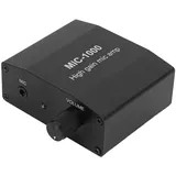 Mikrofonverstärker, Mikrofon Audioverstärker mit Hoher Verstärkung, 1000 fache Verstärkung, Zubehörset, Mini Stereo Line Level Booster, Kopfhörer, Heimstromsystem für Lehrer,