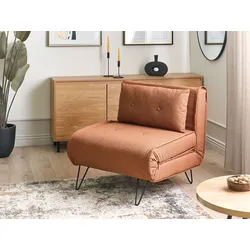 Schlafsofa orange / schwarz VESTFOLD