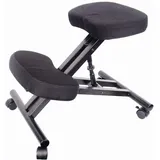 Spetebo - Kniestuhl Höhenverstellbar Mit Rollen - Schwarz - Ergonomischer Knie Büro Schreibtisch Stuhl
