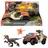 Mattel Jurassic World: Die Wiedergeburt Fahrzeug mit 1 menschlicher Figur und 1 Dinosaurier-Figur, 27 cm, mehrfarbig