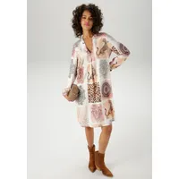 Aniston CASUAL Tunikakleid Patch-Druck Braun/Schwarz 40