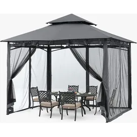 luxuskollektion Pavillon 2,5 x 2,5 m Grau