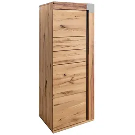 Massivmoebel24 Highboard 53 x 142 x 45 cm Wildeiche / Zerreiche geölt / Beige