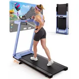 Superun Walking Pad max 159 KG/136 KG, Laufband für Zuhause mit Trainingseinheit, Leise Laufband Schreibtisch mit App und Multiplayer-Rennstrecke