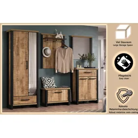 Home Affaire Elda Garderoben-Set 249 x 195 x 39 cm Schwarz