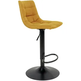 VCM Middelfart Barhocker 43 x 88-108 x 45 cm Senfgelb