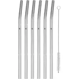 WMF BaricTrinkhalm-Set aus Cromargan®, 24 cm, 6-teilig plus Reinigungsbürste