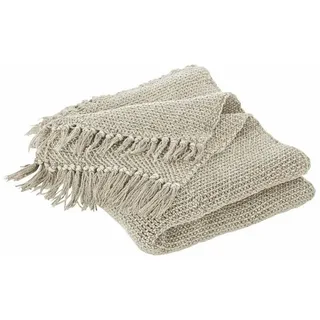 Mirabeau Tagesdecke Plaid Kendall leinen beige