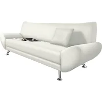 Home Affaire 3-Sitzer HOME AFFAIRE "Saltare elegant & komfortabel, toller Designfuß, bequem, Breite 205cm", weiß (altweiß), B:205cm H:78cm T:82cm, Kunstleder SOFTLUX;Luxus-Microfaser ALCAZAR (100% Polyester);Feinstruktur (100% Polyester), Sofas