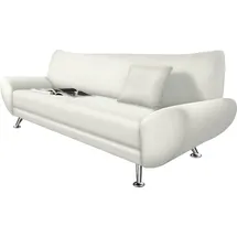 Home Affaire 3-Sitzer HOME AFFAIRE "Saltare elegant & komfortabel, toller Designfuß, bequem, Breite 205cm", weiß (altweiß), B:205cm H:78cm T:82cm, Kunstleder SOFTLUX;Luxus-Microfaser ALCAZAR (100% Polyester);Feinstruktur (100% Polyester), Sofas