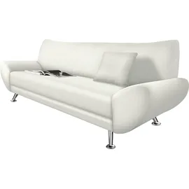 Home Affaire 3-Sitzer HOME AFFAIRE "Saltare elegant & komfortabel, toller Designfuß, bequem, Breite 205cm", weiß (altweiß), B:205cm H:78cm T:82cm, Kunstleder SOFTLUX;Luxus-Microfaser ALCAZAR (100% Polyester);Feinstruktur (100% Polyester), Sofas