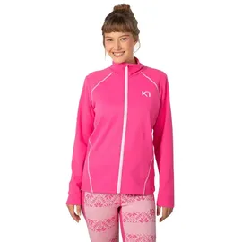 KARI TRAA Kari Fleece Mit Durchgehendem Reißverschluss - Bright Pink - M