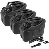 Baumarktplus Benzinkanister 10 l Hammerschlag Schwarz