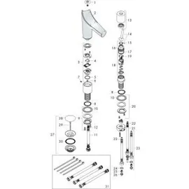 Axor Starck V 110 Einhandmischer DN 15 (12115000)