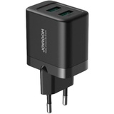 Joyroom JR-TCN01 2.4A2USBCharger-Black(EU) (12 W), USB Ladegerät, Schwarz Ladeadapter Schnelles Laden