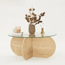 Asir Couchtisch BUBBLE 35x75 cm braun/klar - Braun
