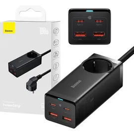 Baseus GaN3 Pro / + 2xUSB-C + AC, 100W schwarz