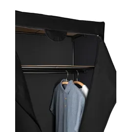 Wenko Kleiderschrank Deep Black 75 x 160 x 50 cm Schwarz