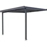 Terrassendach Premium 309 x 306 cm anthrazit / Acryl klar