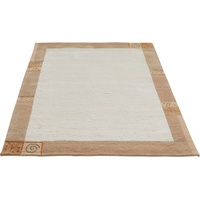 Wollteppich LUXOR LIVING "India" Teppiche Gr. B/L: 80 cm x 200 cm, 20 mm, 1 St., beige Designer-Teppich Knüpfteppich Schurwollteppich Teppich Schurwollteppiche Teppiche